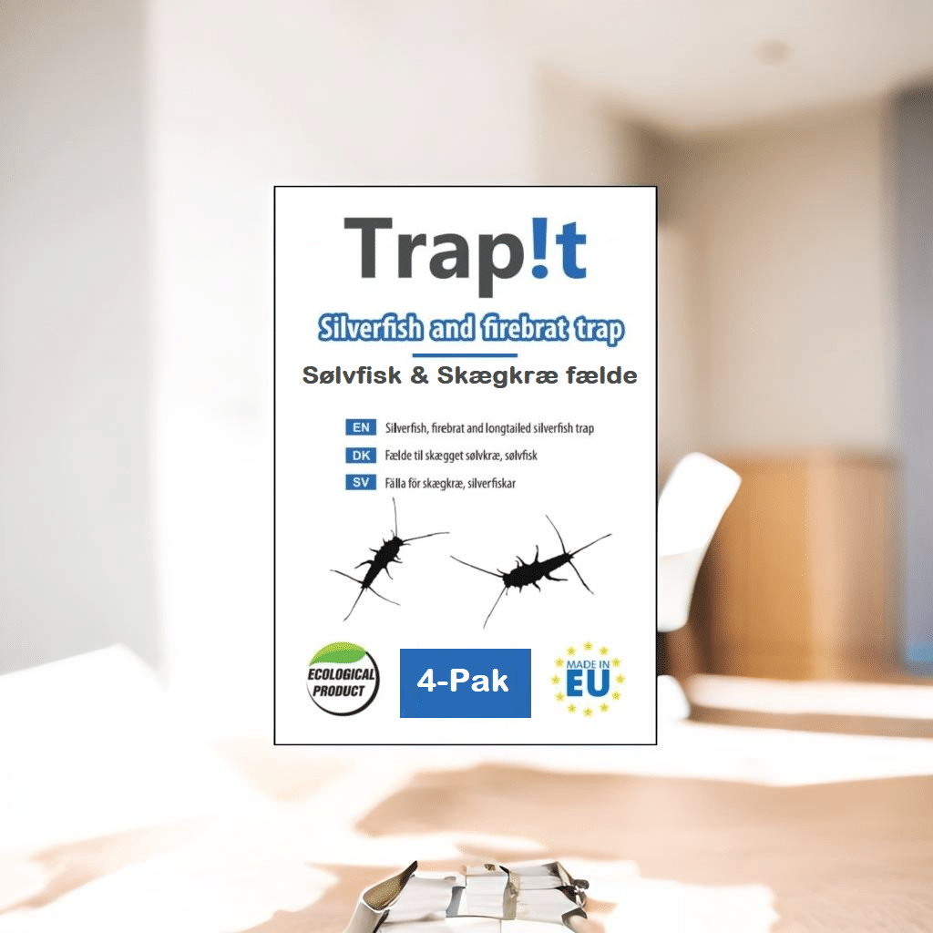 Trap!t pakke med fire limfælder til sølvfisk og skægkræ